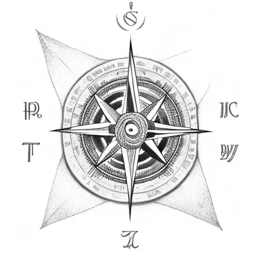 A Compass With A Snake Wrapped Around It