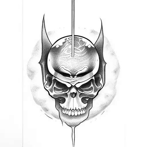 Grim Reaper In Cemetery With Demons