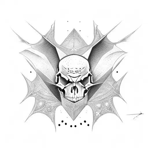 Bat With Skulls