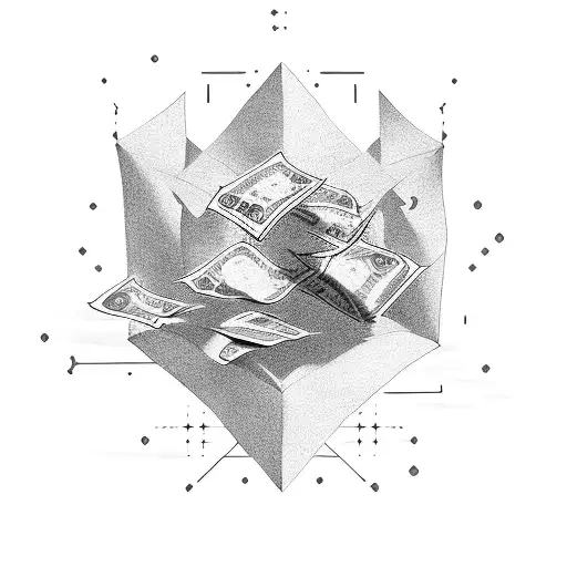 Courier Delivering Packages With Money Raining Down