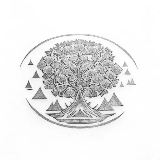 Polynesian Tattoo Tree