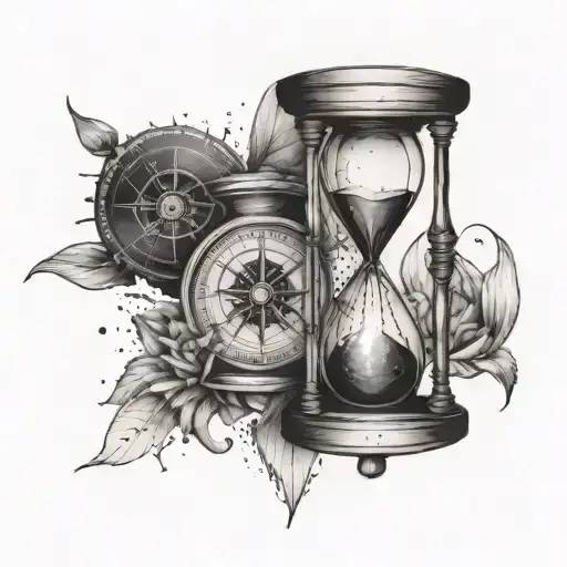 Hourglass And Compass