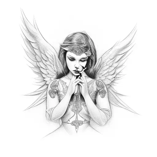 Angel With Cigarrete