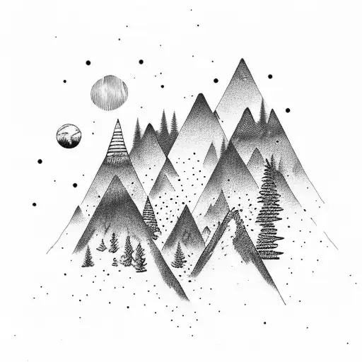 Forest Mountains Stars