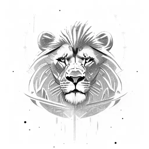 A Soldier From Call Of Duty Standing Triumphantly With A Lion By Their Side