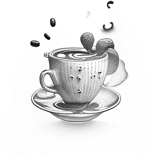 Mother With A Cup Of Coffee