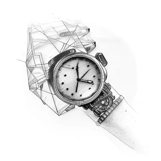 Broken Watch And Glass