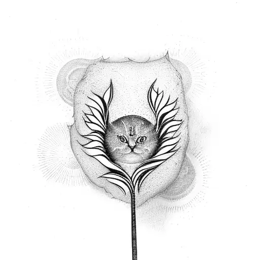 A Cattail With A Sun