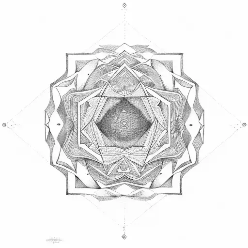 Geometric Patterns Forming The Shape Of A Yoga Mat With The Word 'Breathe' In The Center