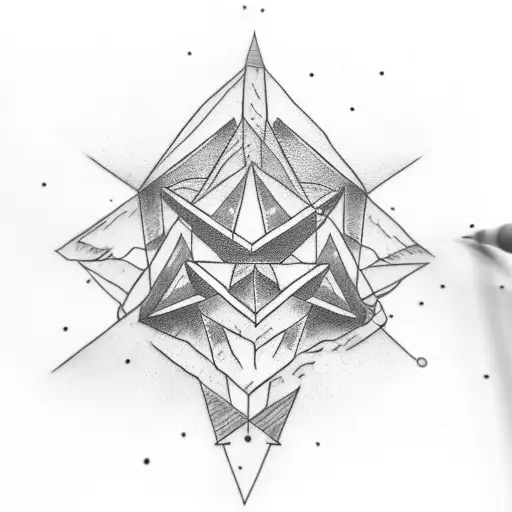 Three Triangles With Color Smoke