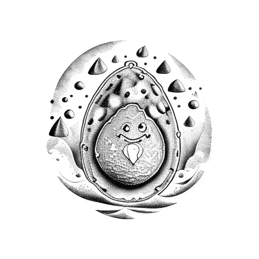 Funny Avocado On The Moon