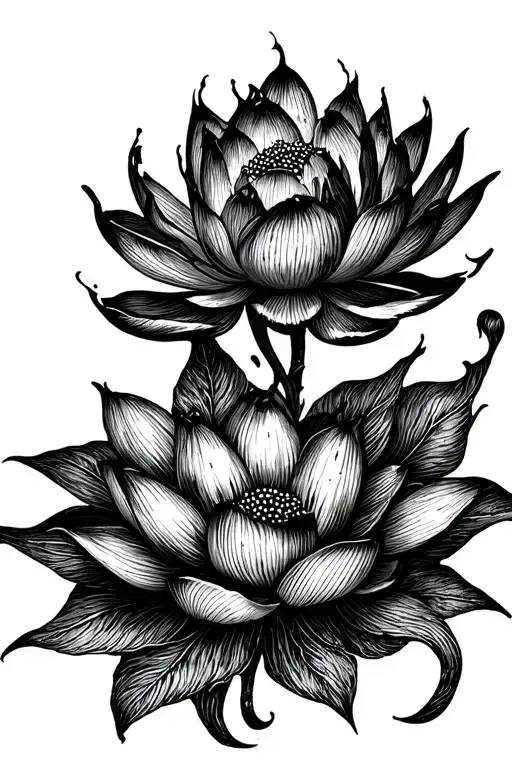 Flamming Lotus Blume