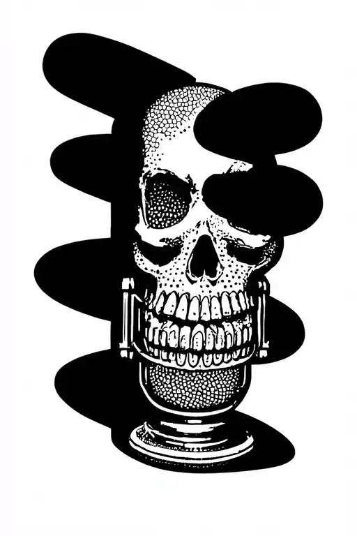 Mic With A Skull Face