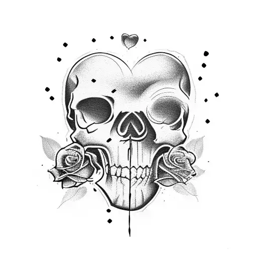 Trash Polka Crow Heart Rose Skull