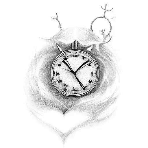 Clock With The Form Of A Heart