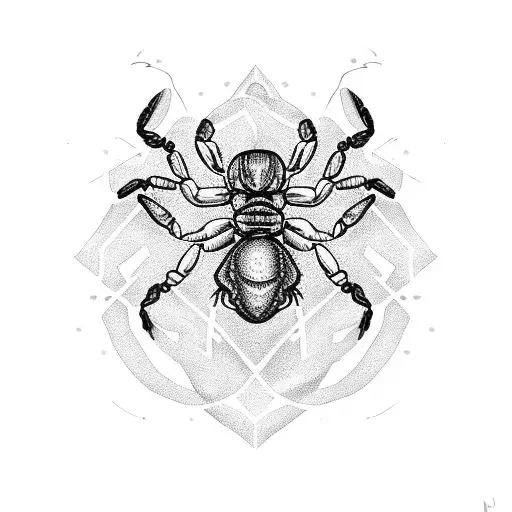 Scorpion Emerging From A Zodiac Symbol