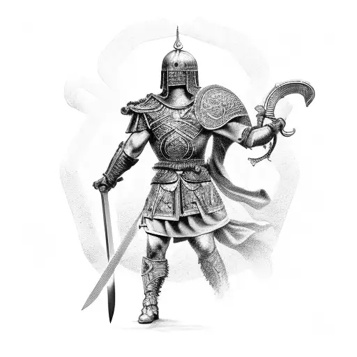 Sword With Gladiator With Zeus