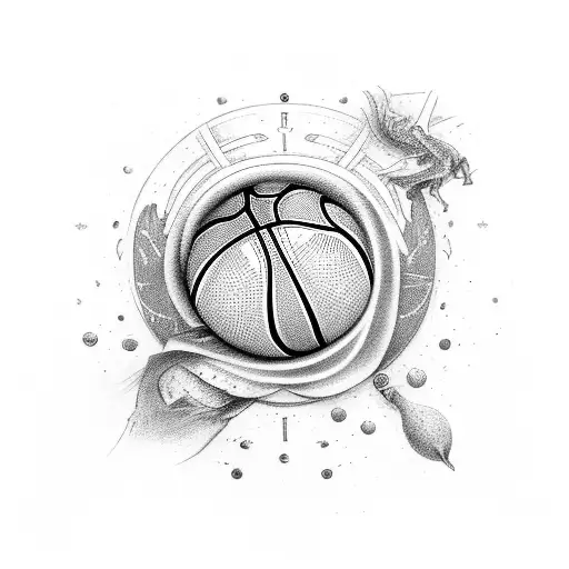 Basketball With Hestia Symbol