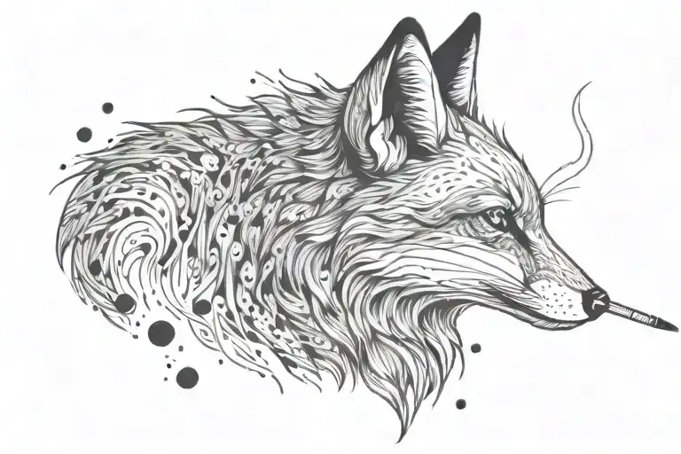 A Fox Smoking Cigarette