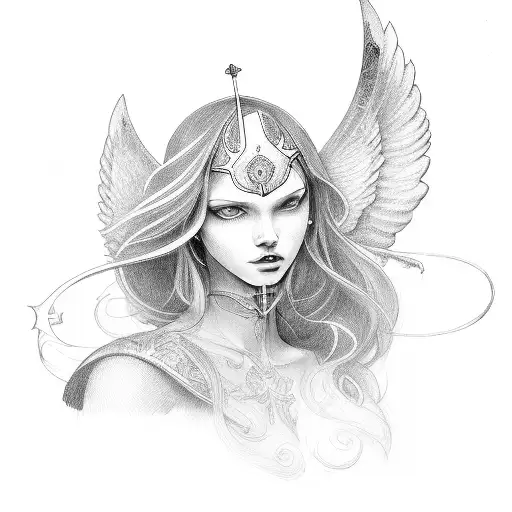 Femenine Angel And Sword