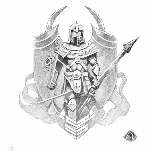 Spear And Shield Spartan