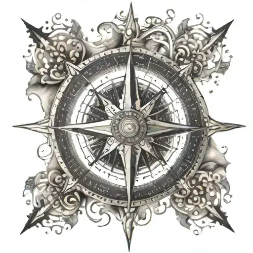 A Compass Rose With Each Direction Representing A Different Aspect Of Self-motivation