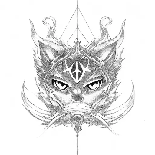 A Sleek Subaru Car Adorned With Gothic Symbols And Anime Characters