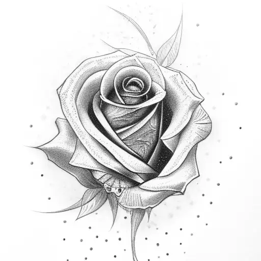 Rose Tattoo With Crosses