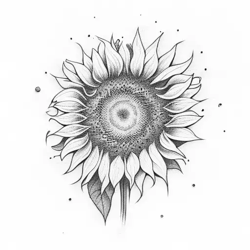 Sunflower In Field Of Fire