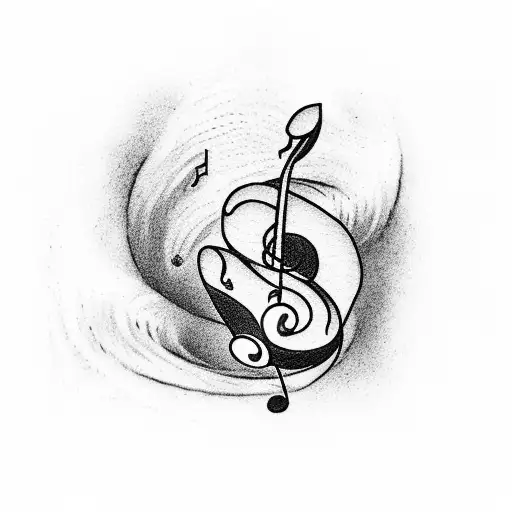 A Scene From A Beloved Anime With A Music Note Incorporated