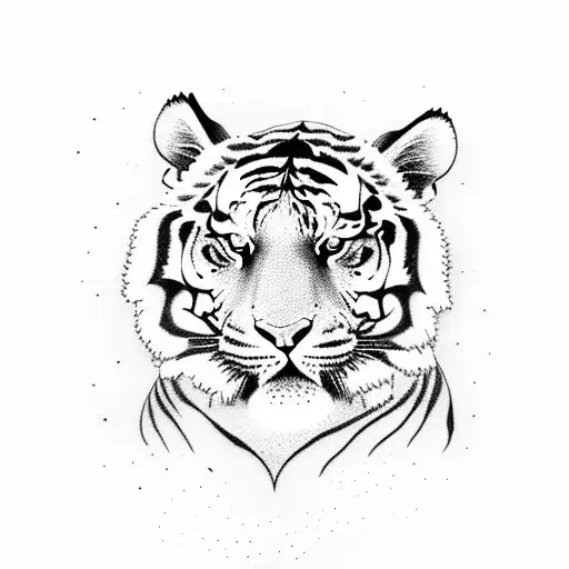 Tiger Mughal Painting Style