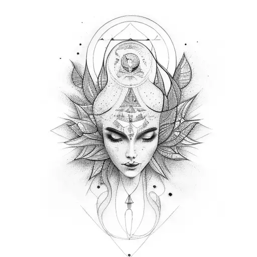 A Tattoo Depicting A Transformative Spiritual Journey Where A New Person Emerges From Within The Old