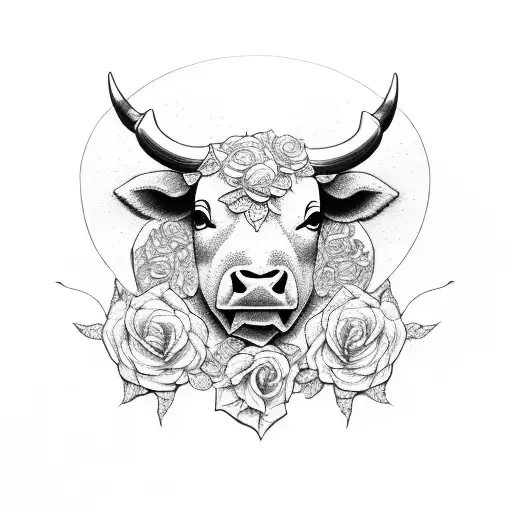 A Bull Made Of Roses