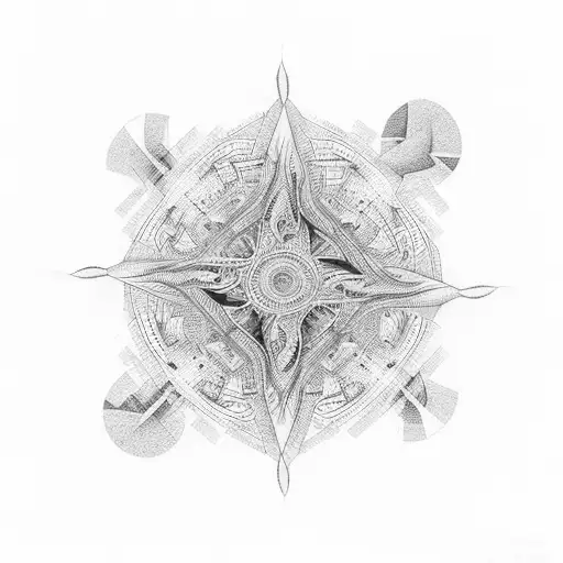 An Abstract Representation Of A Boat Propeller Creating Intricate Patterns In The Water