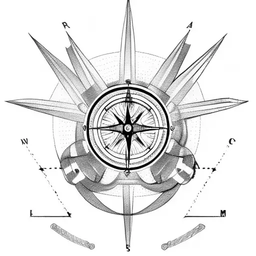 Motorcycle Helmet With A Compass And Clock