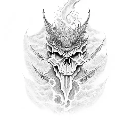 Skull Dragon Hand Work