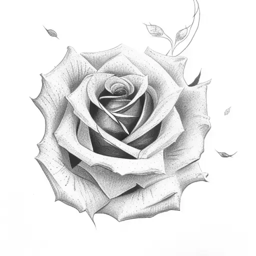 Woman With Rose On Bottom