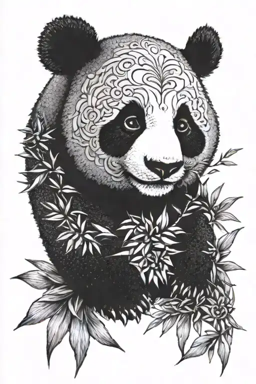 Panda Bamboo Love
