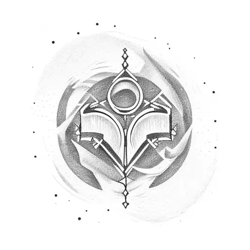 A Strong Libra Symbol Surrounded By Musical Symbols