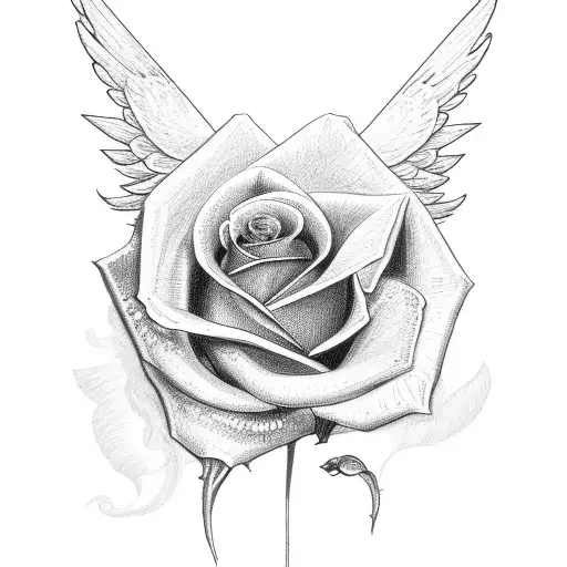 Wings And A Rose In The Middle