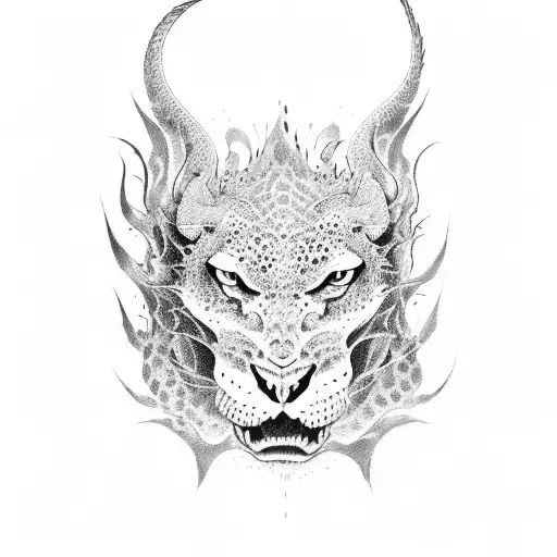 Dragon Peleando Con Un Leopardo