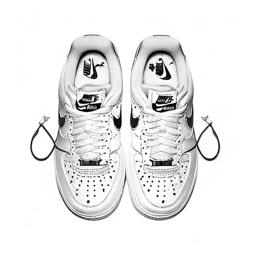 Nike Air Force Shoe With Kebab Inside And Love