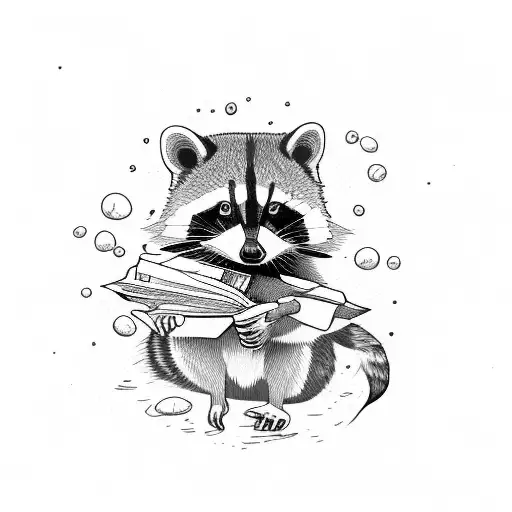 Racoon Flash Cartoon Happy Love