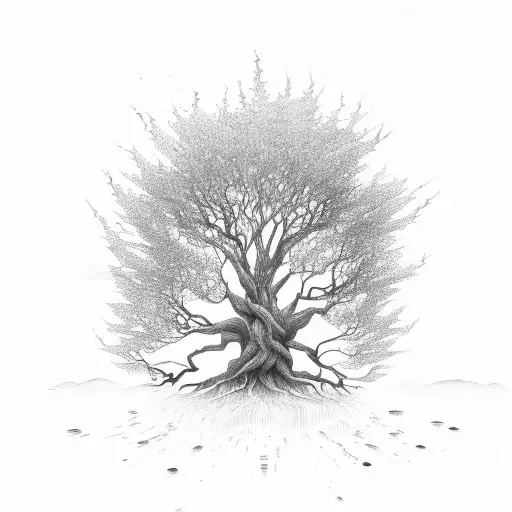 A Tree Planted By The Water That Sends Out Its Roots By The Stream