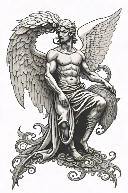 Male Angle With Wings For Libra Men