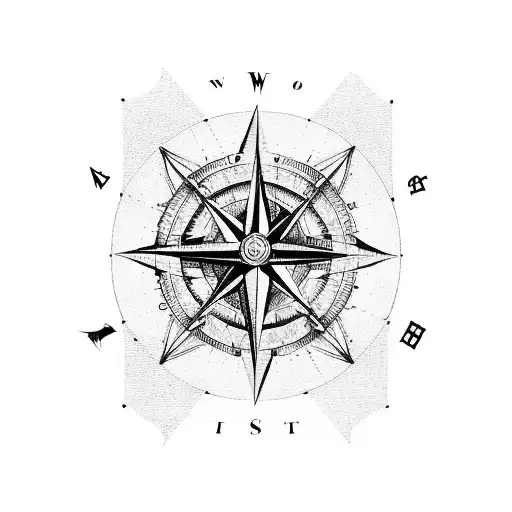 Ship With Compass And Map