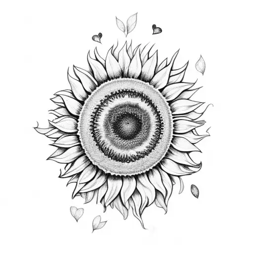 Sunflower Growing From A Heart