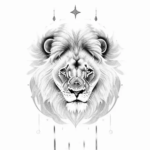 Deaths Hours Glass With Lion On The Open Sky's