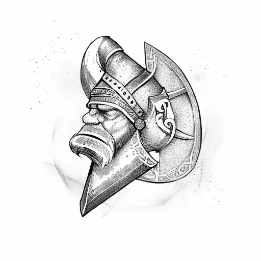 Viking Axe With Tree