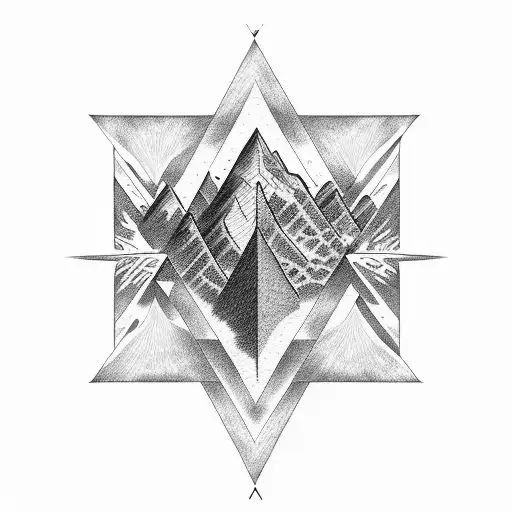 Binary Code Forming A Mountain Range